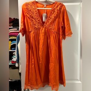 NWT vibrant orange swim cover up